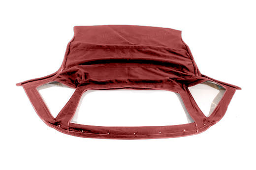 Hood Cover - Red Mohair with Zip Out Rear Window - 822021MOHRED